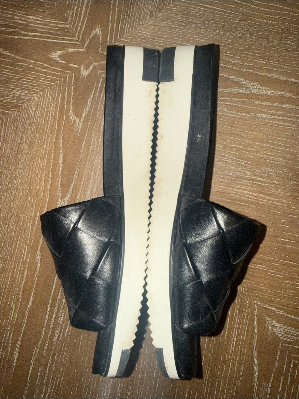 Sam Edelman Adaley Woven Leather Slide Sandal in Black Size 9